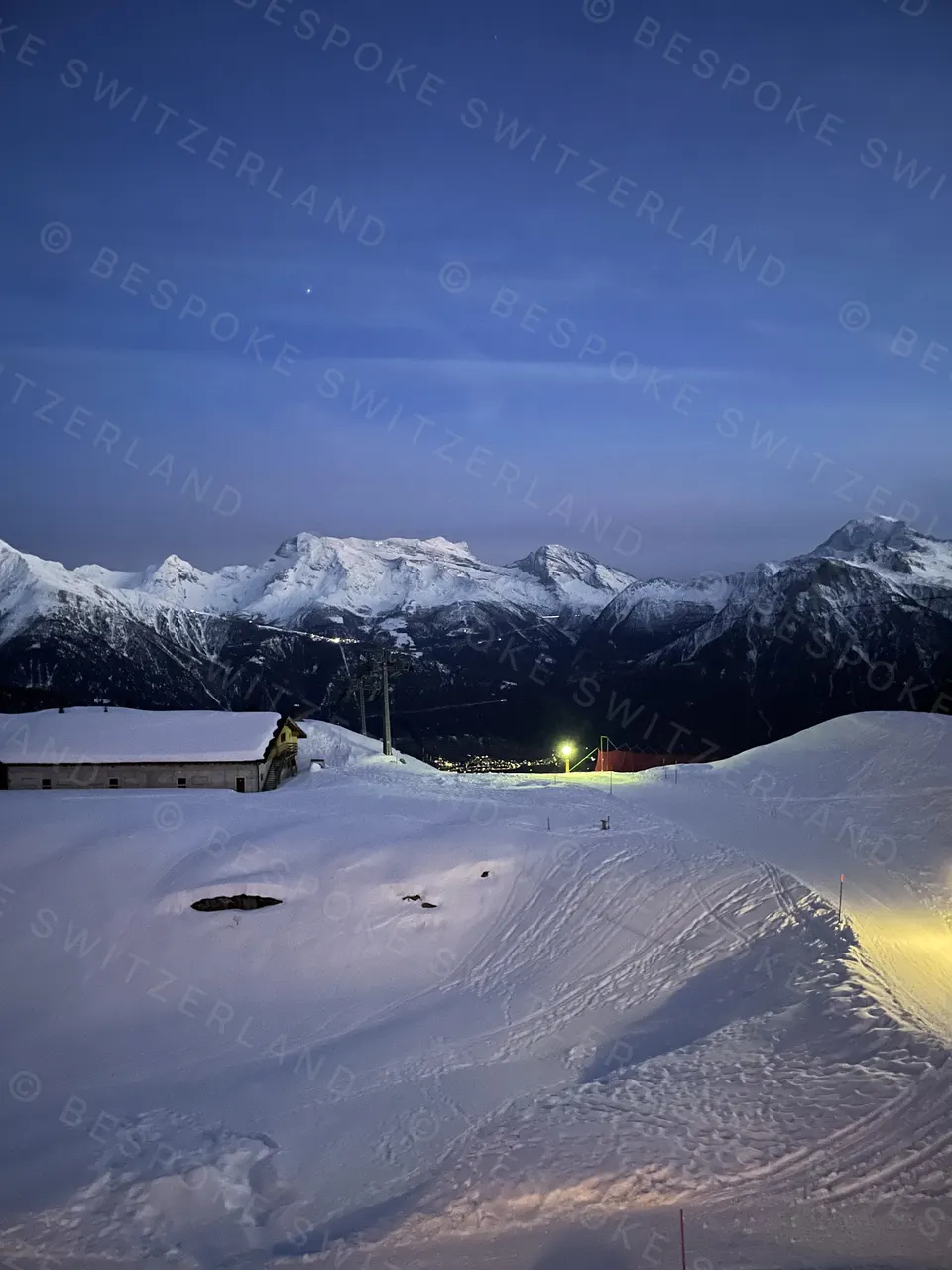 Aletsch Arena — Riederalp at dusk